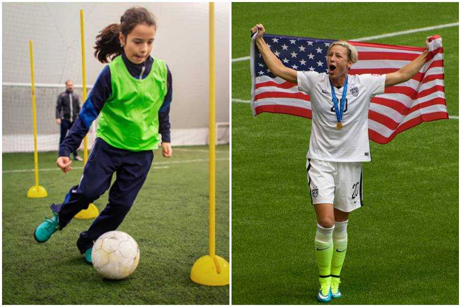 abby wambach, soccer, american soccer, soccer practice, girl playing soccer, american flag