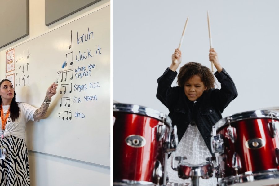 education, teacher, music teacher, gen alpha slang, learning rhythm