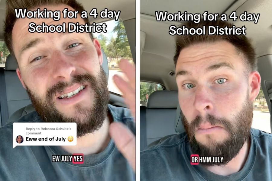 mr lindsay, mr lindsay tiktok, four day school week, school, education, teachers, teacher retention, parents