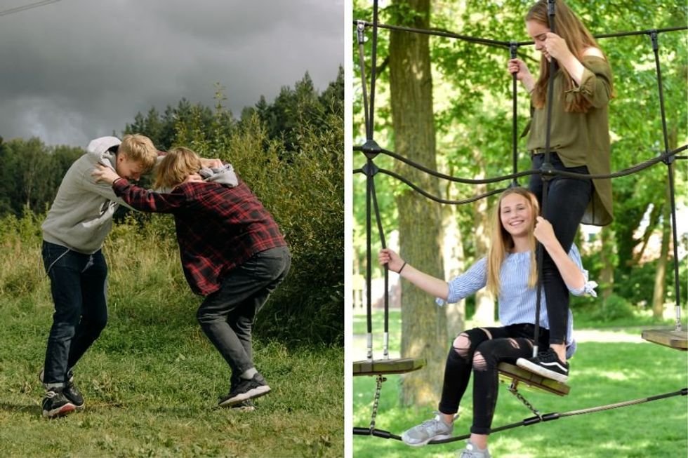 boys left unsupervised; girls left unsupervised; boys experiment; girls experiment; gender roles; girls vs boys experiment