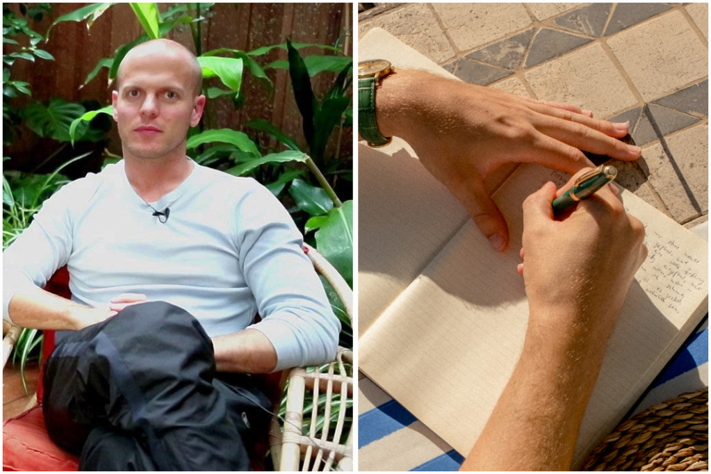 journaling, tim, ferriss, fear, setting